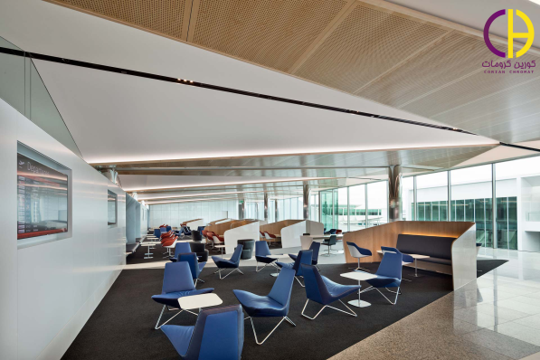 طراحی داخلی یک فرودگاه با استفاده از کورین ، میز کورین